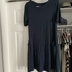 Nicole miller navy blue flowy dress